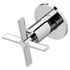 [D35105740.100] Percy 1/2 Inch or 3/4 Inch Wall Valve Trim with Cross Handle - Brushed Nickel