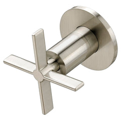 [D35105740.144] Percy 1/2 Inch or 3/4 Inch Wall Valve Trim with Cross Handle - Brushed Nickel