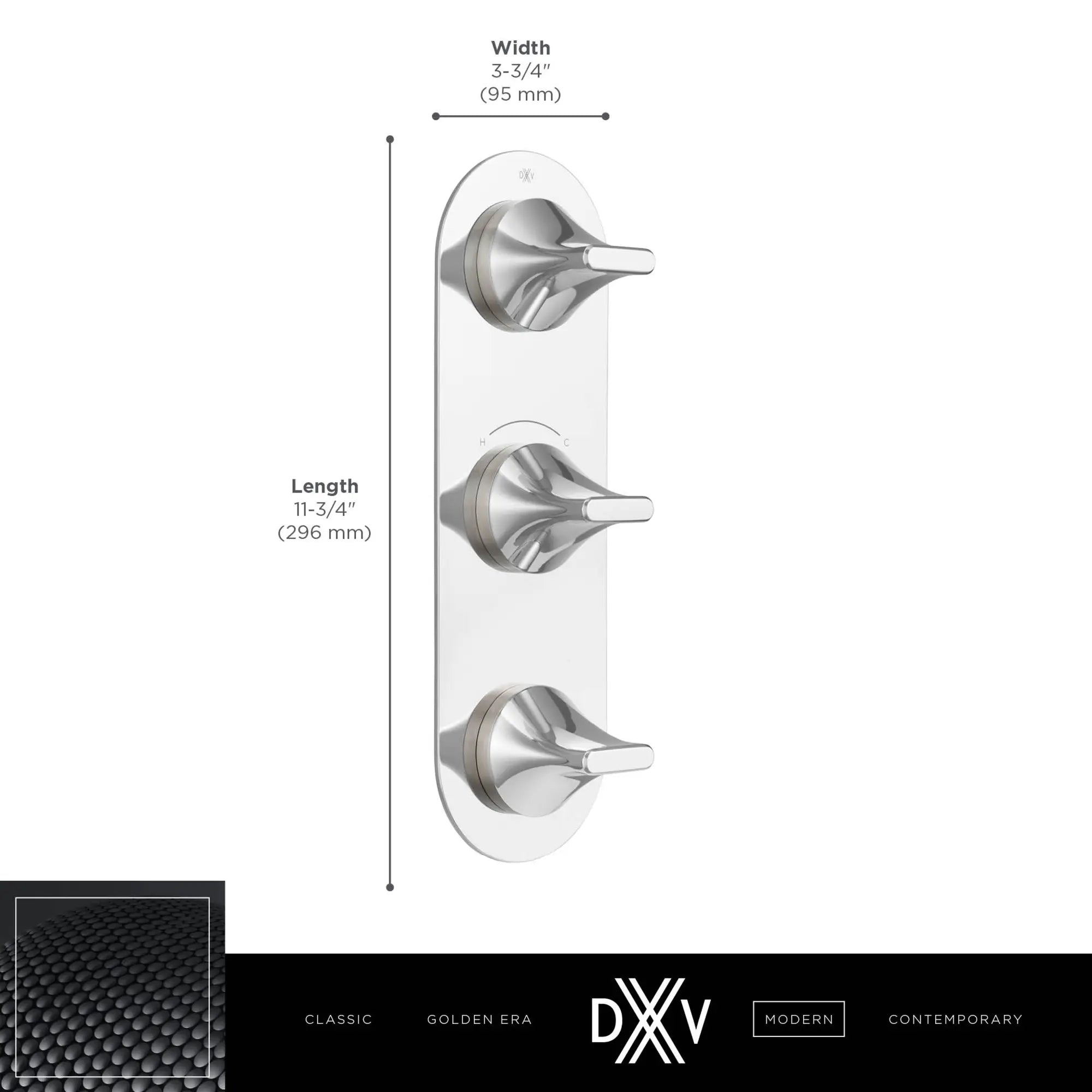 Dxv® Modulus 3-handle Thermostatic Valve Trim Only Dxv® Modulus 3-handle Thermostatic Valve Trim Only