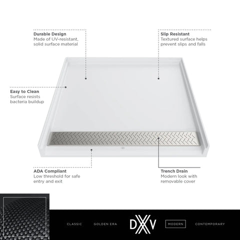 DXV® Modulus 38” X 38” SOLID SURFACE SHOWER BASE
