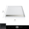 [D13838AMFCOL.417] DXV® Modulus 38” X 38” SOLID SURFACE SHOWER BASE - Merino White