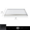 [D16434AMFCOL.417] DXV® Modulus 64” X 34” SOLID SURFACE SHOWER BASE - FRONT DRAIN - Merino White