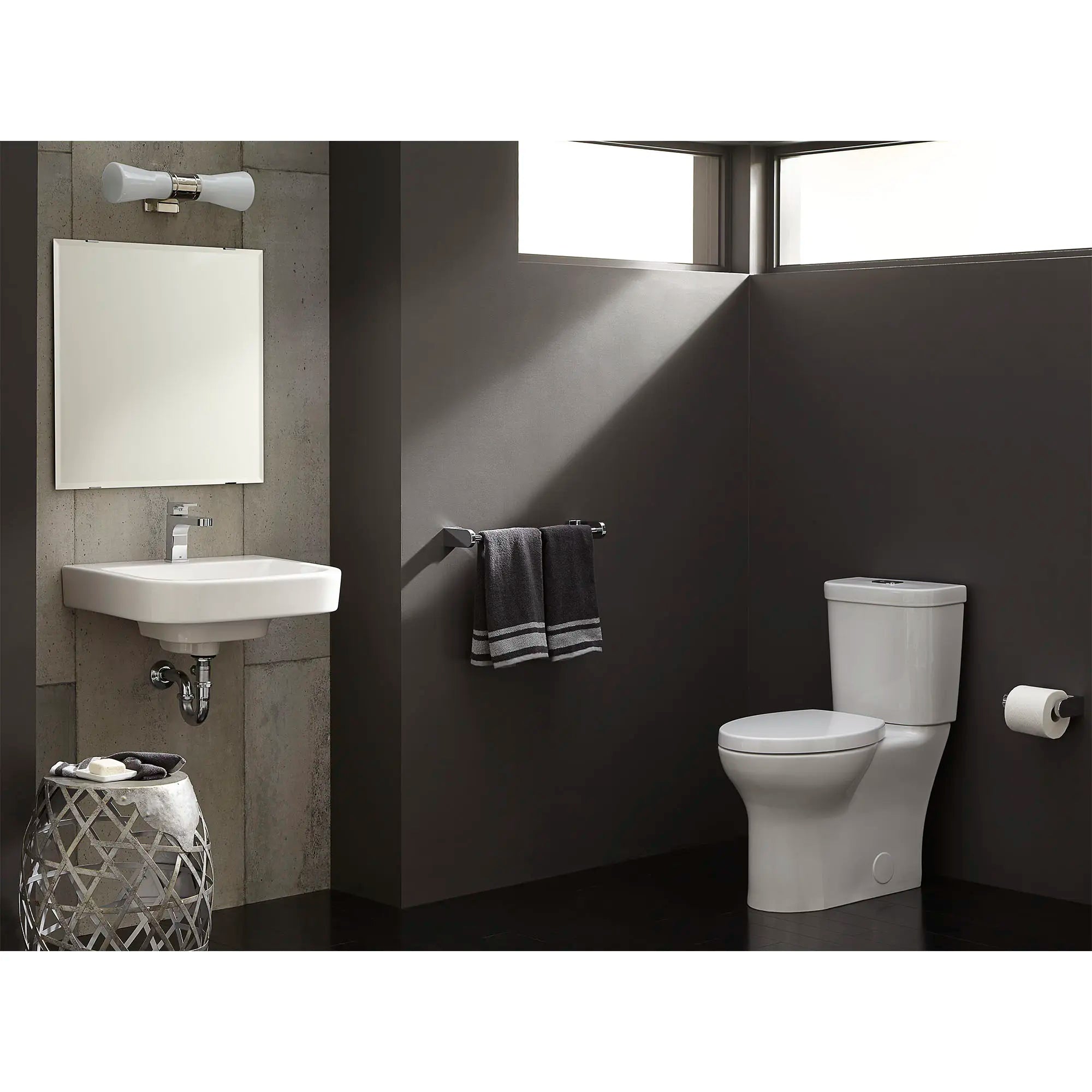 Equility® Two-piece Dual Flush Chair Height Elongated Toilet With Seat Equility® Two-piece Dual Flush Chair Height Elongated Toilet With Seat