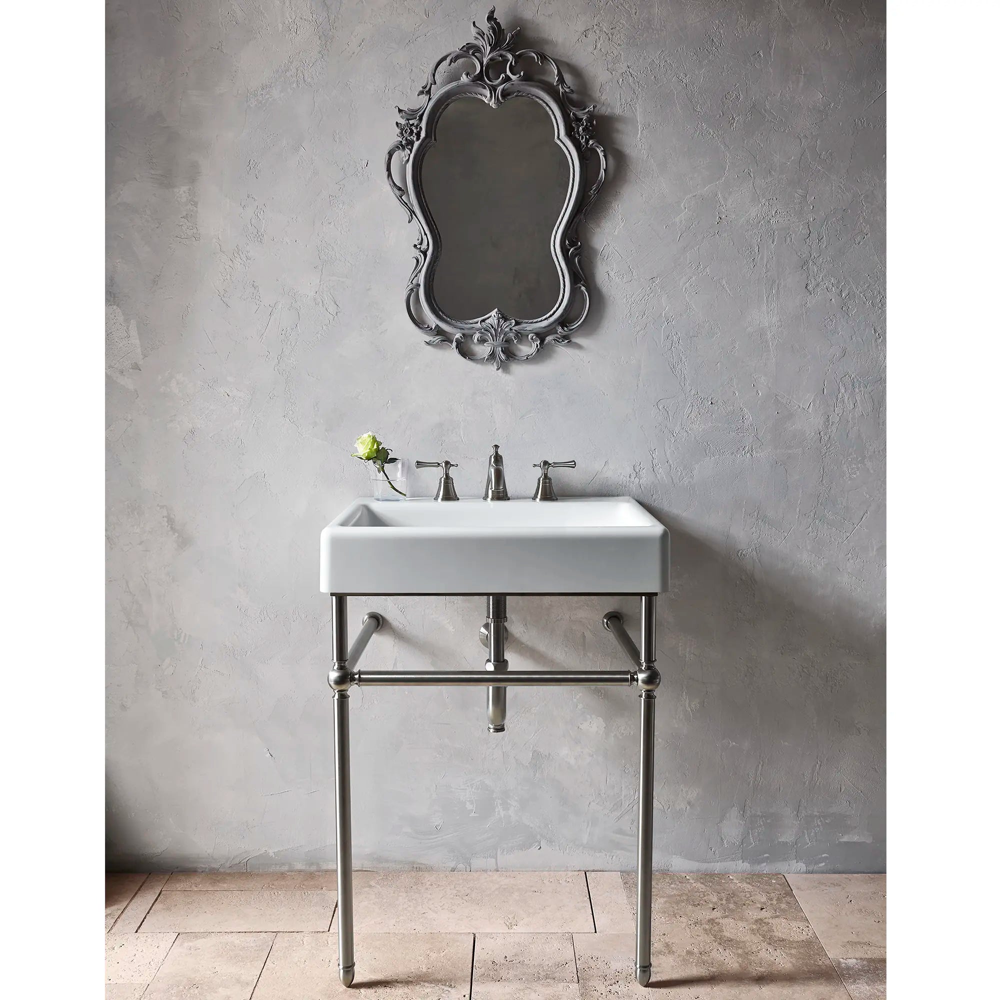 Oak Hill® 24 in. Console Legs // BRUSHED NICKEL // 159593_B-D21411024144_1_0_CDNwebp.webp