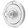 [D35101F40.100] Ashbee Single Handle Pressure Balance Valve Trim Only with Cross Handle - Polished Chrome