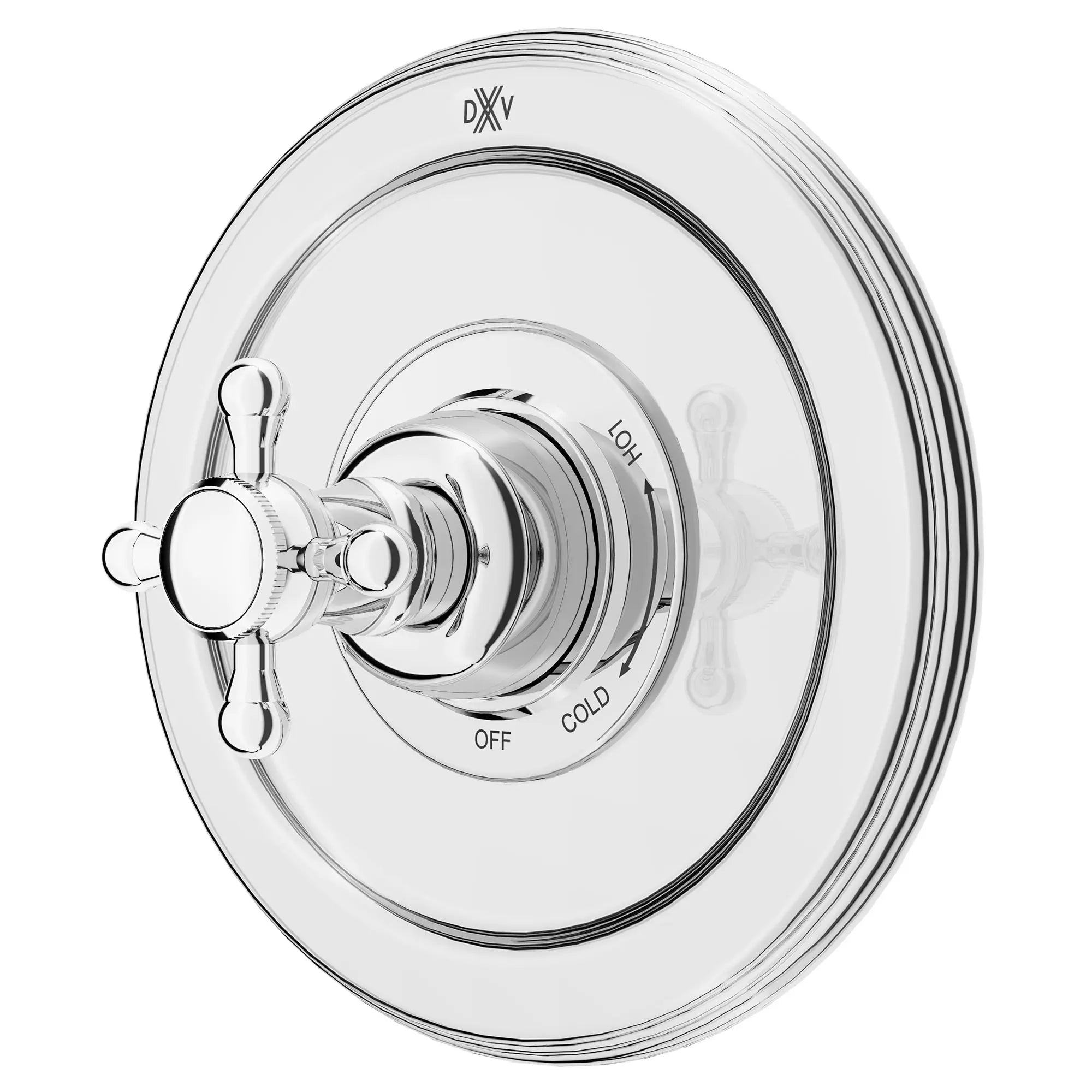 Ashbee Single Handle Pressure Balance Valve Trim Only with Cross Handle // POLISHED CHROME // 159618_Ashbee_SiloLeft_D35101F40.100_0001_Feb2023_0_CDNwebp.webp