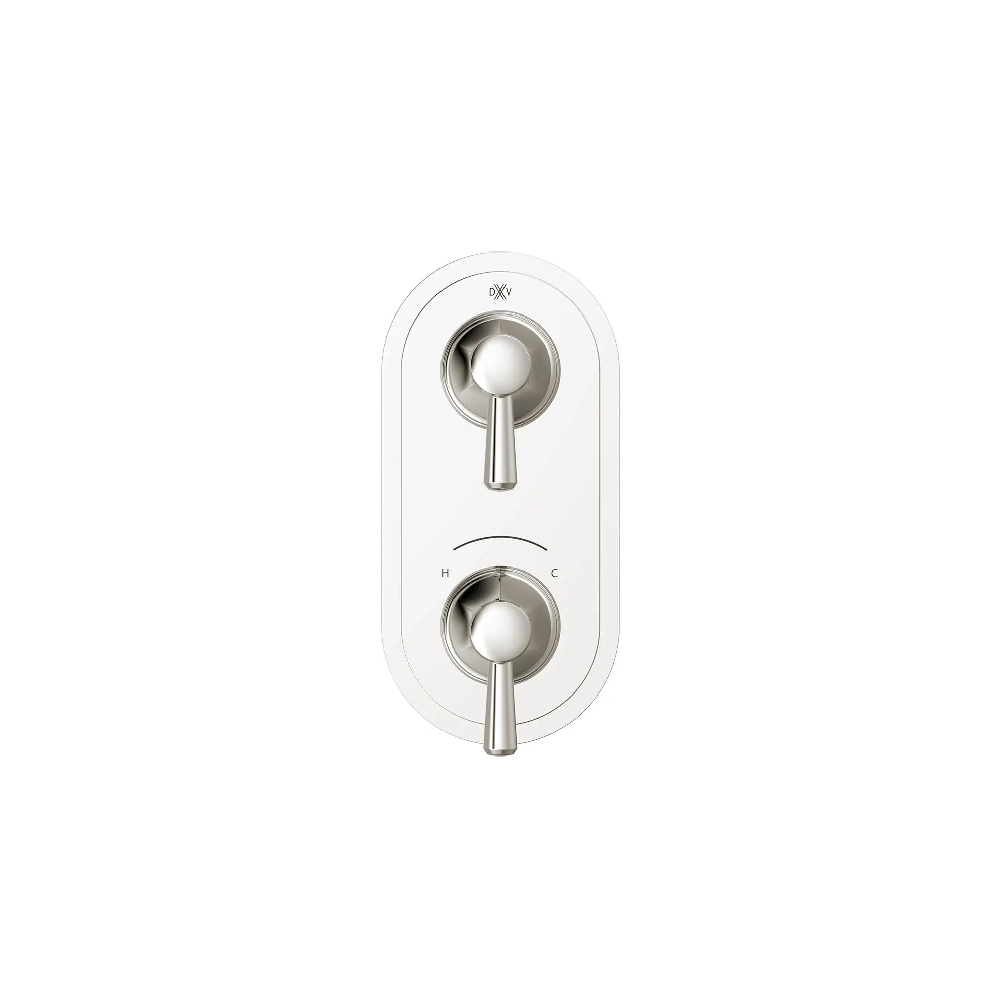 Fitzgerald 2-Handle Thermostatic Valve Trim Only with Lever Handles // PLATINUM NICKEL // 159671_Fitzgerald_SiloFront_D35160527.150_0001_Apr2023_0_CDNwebp.webp