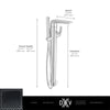 [D35120951.243] DXV® Modulus Single Handle Floor Mount Bathtub Filler with Hand Shower and Lever Handle - Matte Black