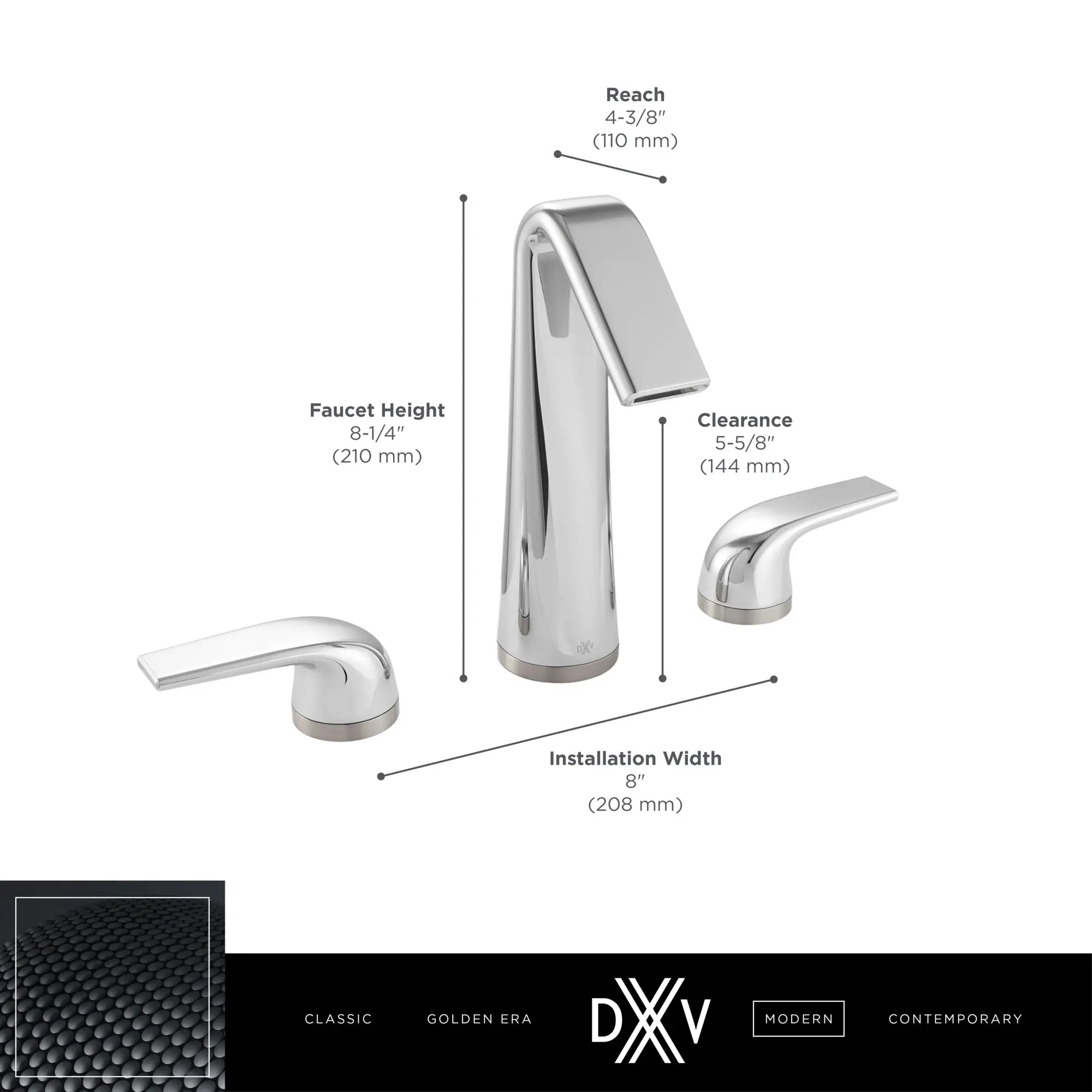 DXV® Modulus 2-Handle High Spout Widespread Bathroom Faucet with Lever Handles // MATTE BLACK // 159683_DXV_Modulus_Widespread_Faucets_D35120822_2_0_CDNwebp.webp
