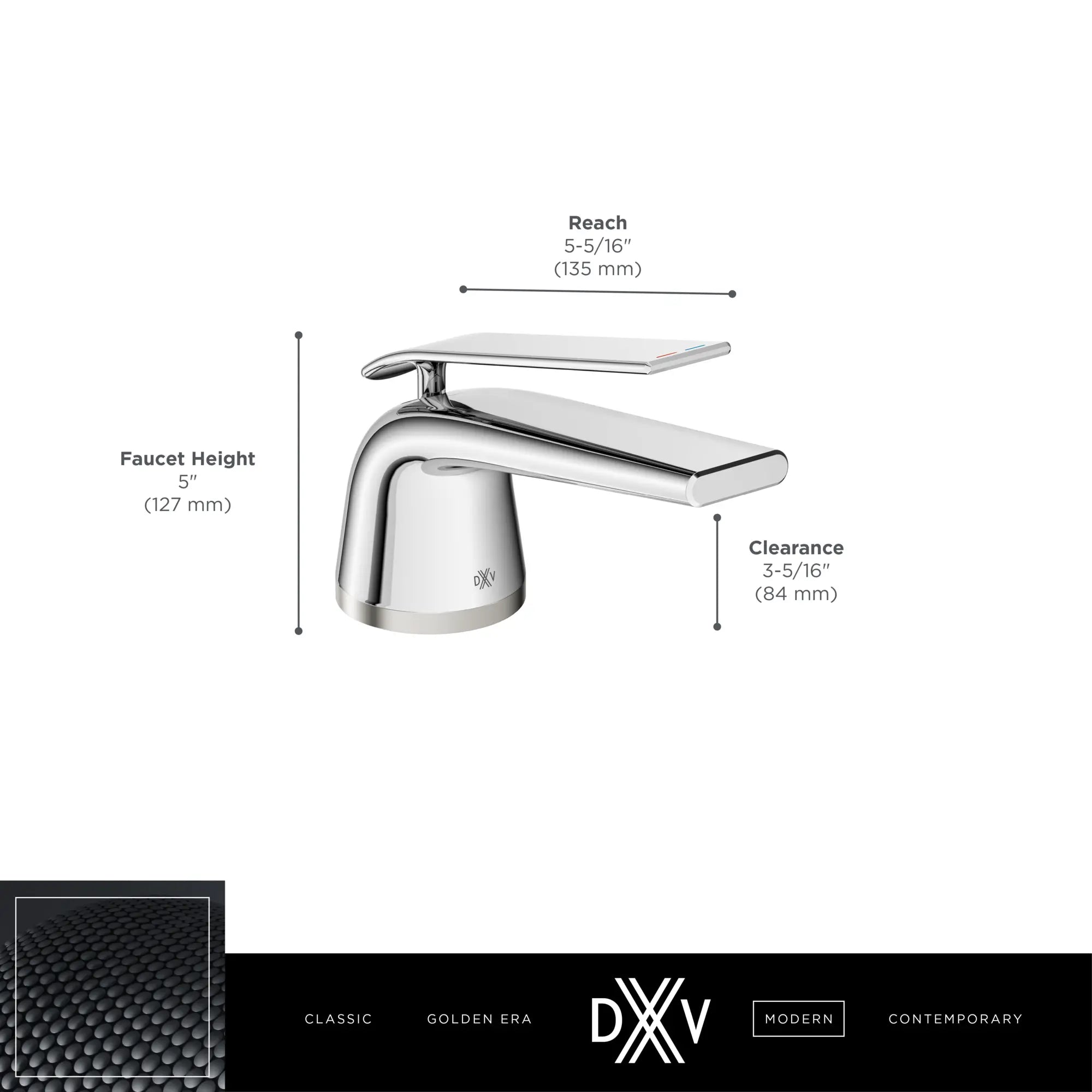 DXV® Modulus Single Handle Bathroom Faucet with Lever Handle // MATTE BLACK // 159692_2022_DXV_Modulus_Single_Lever_Faucets_D35120102_2_0_CDNwebp.webp