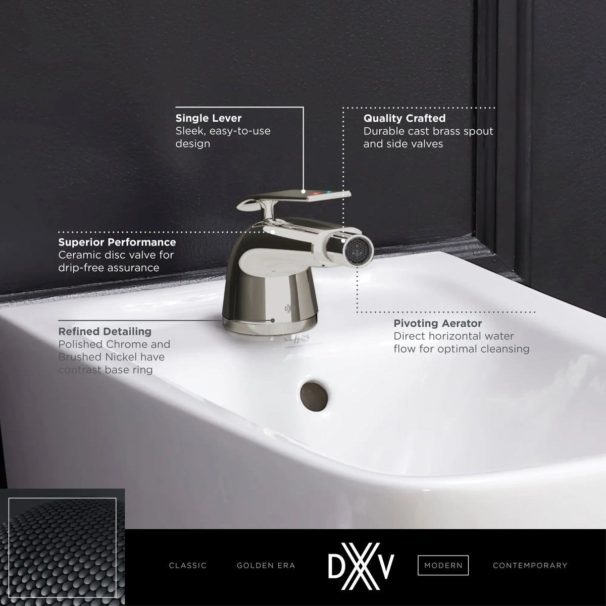 Dxv Modulus Commode Dxv® Modulus Single Hole Bidet Faucet With Lever Handle