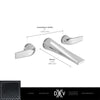 [D35120450.243] DXV® Modulus 2-Handle Wall Mount Widespread Bathroom Faucet with Lever Handles - Matte Black