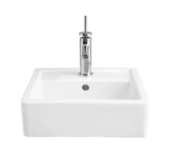 [D20025100.415] Cossu® Pedestal Sink Top, 1-Hole with Pedestal Leg - Canvas White
