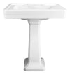 [D20015800.415] Fitzgerald Pedestal Sink Top, 3-Hole with Pedestal Leg - Canvas White