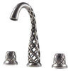 [D31201801.435] Vibrato 2- Handle Widespread 3D Printed Bathroom Faucet with Knob Handles - Butler Finish