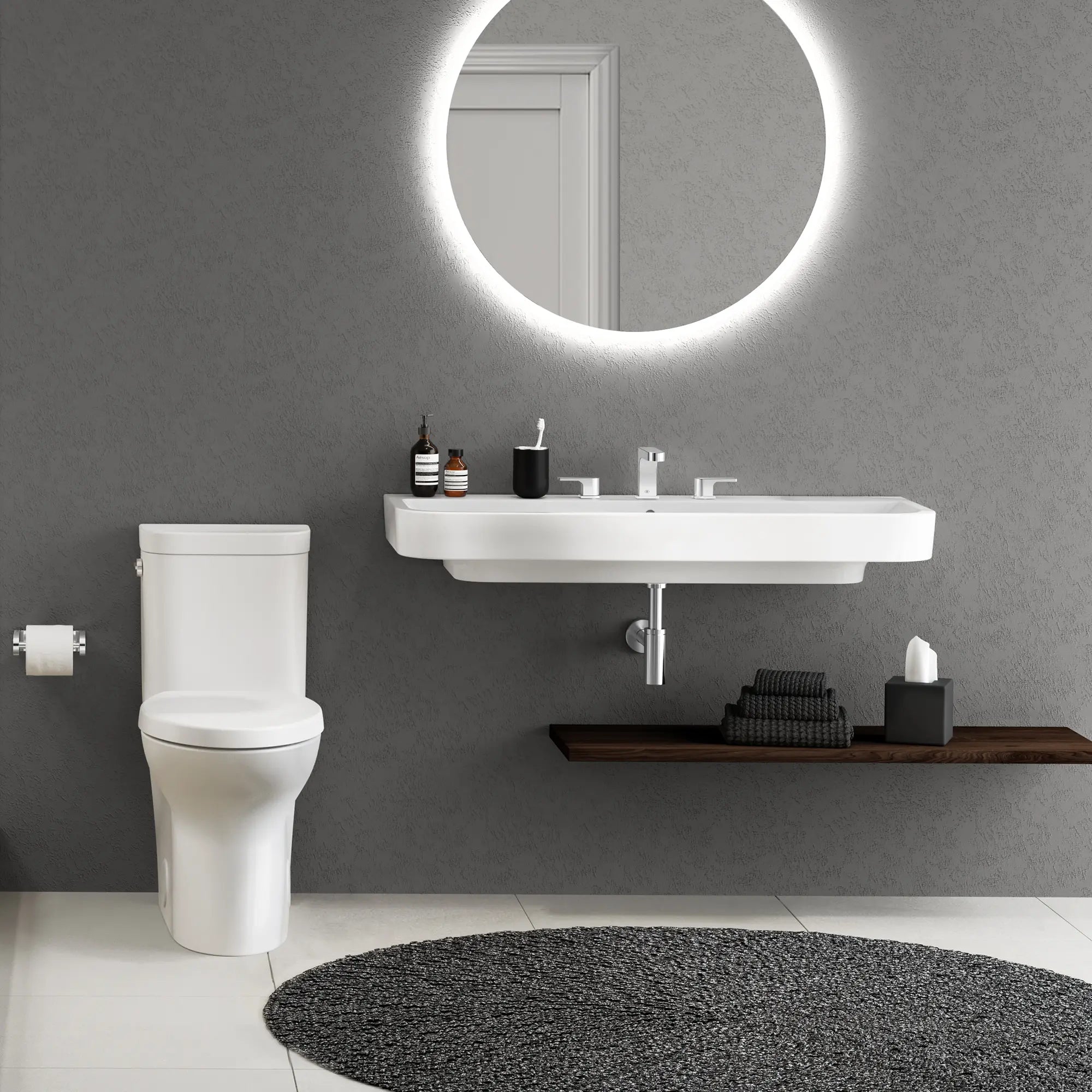 Equility® One-piece Chair Height Elongated Toilet With Seat Equility® One-piece Chair Height Elongated Toilet With Seat