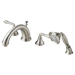 [D35101900LH.144] Ashbee 2-Handle Deck Mount Bathtub Faucet with Lever Handles - Brushed Nickel