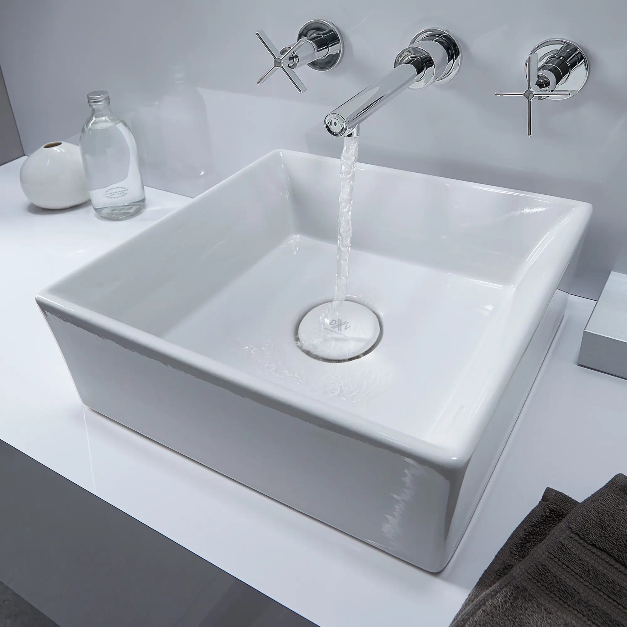 Percy® 2-Handle Wall Mounted Bathroom Faucet with Indicator Markings and Cross Handles // POLISHED CHROME // 160059_B_D35105454RB.100_0_CDNwebp.webp