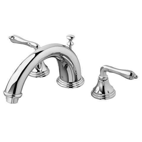 Ashbee 2-Handle Deck Mount Bathtub Faucet with Hand Shower and Lever Handles
