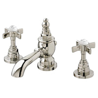 [D35107840.150] Landfair Cross Widespread Lavatory - Platinum Nickel
