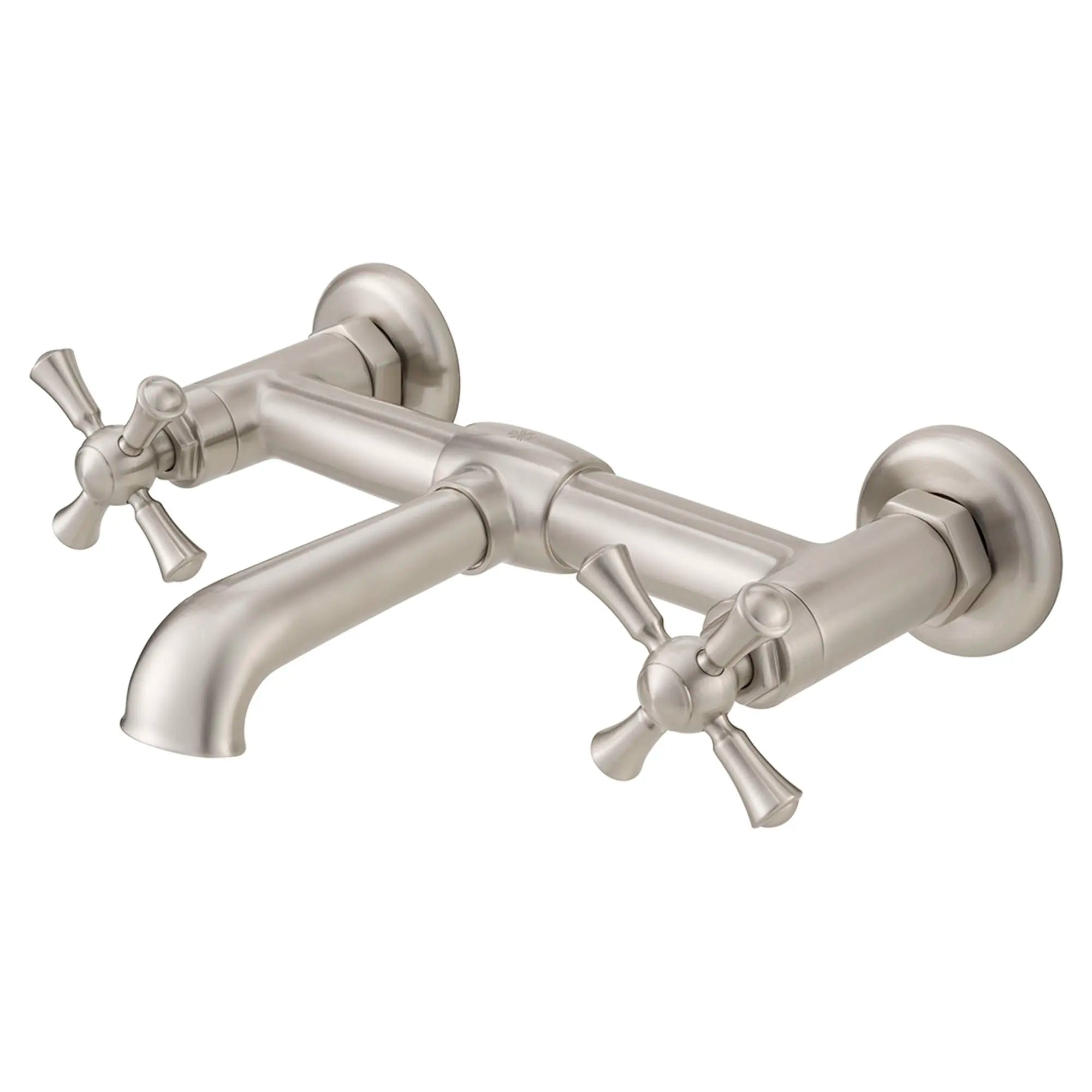 Oak Hill® 2-Handle Wall Mount Bathroom Faucet with Cross Handles // BRUSHED NICKEL // 160133_D35155470144_2_0_CDNwebp.webp