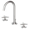 [D35105870.100] Percy Widespread Tri-Spoke Handles - Polished Chrome