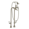 [D3510295C.144] Transitional Floor Mount Bathtub Filler with Hand Shower and Lever Handles - Polished Chrome