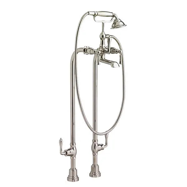Transitional Floor Mount Bathtub Filler with Hand Shower and Lever Handles // PLATINUM NICKEL // 160189_D3510295C.150_0_CDNwebp.webp