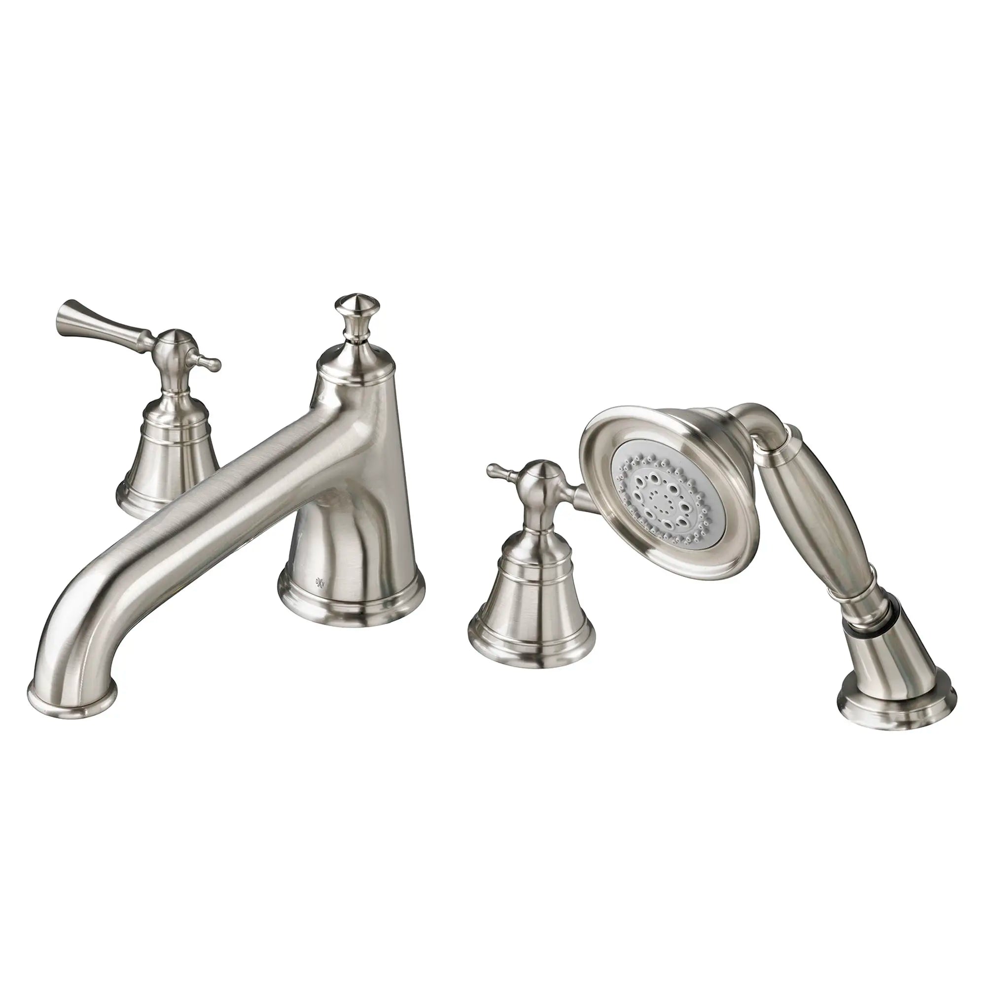 Randall 2-Handle Deck Mount Bathtub Faucet with Hand Shower and Lever Handles // BRUSHED NICKEL // 160196_D35102900144_1_0_CDNwebp.webp