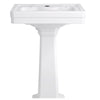 [D20030100.415] Fitzgerald Pedestal Sink Top, 1-Hole with Pedestal Leg - Canvas White