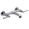 [D3515545C.100] Oak Hill® 2-Handle Wall Mount Bathroom Faucet with Lever Handles - Polished Chrome
