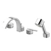 [D3510090C.100] Rem 2-Handle Deck Mount Bathtub Faucet with Hand Shower - Polished Chrome