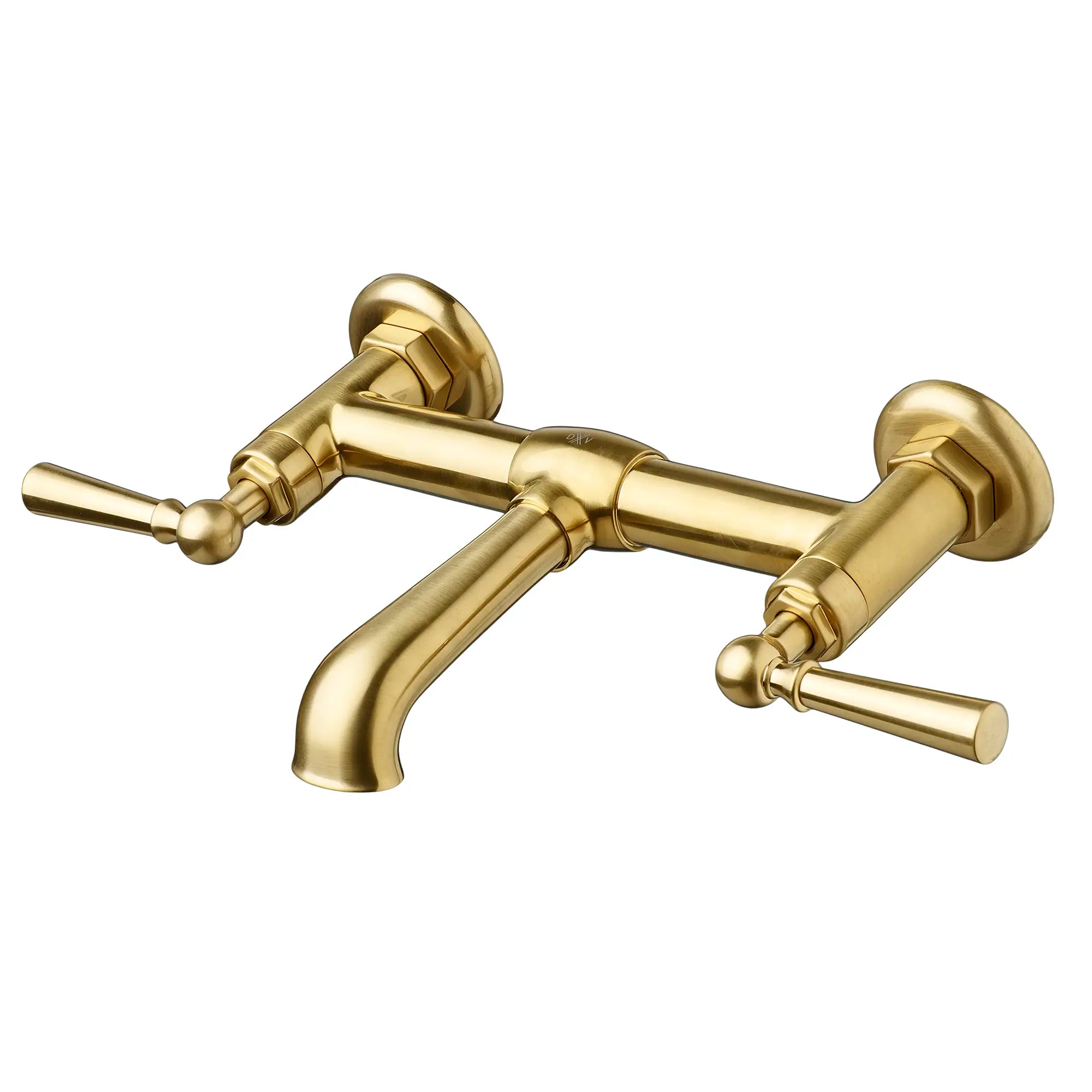Oak Hill® 2-Handle Wall Mount Bathroom Faucet with Lever Handles // SATIN BRASS // 160349_D35155450427_1_0_CDNwebp.webp