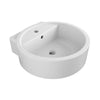 [D20035001.415] Round Single-Hole Lavatory - Canvas White