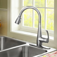 [4433300.075] Quince® Single-Handle Pull-Down Dual-Spray Kitchen Faucet 2.2 gpm/8.3 L/min - Oil Rubbed Bronze