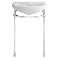 [D19000708.002.415] St. George® 24 in. Console Bathroom Sink, 3 Hole with Console Leg - Canvas White