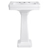 [D20030800.415] Fitzgerald Pedestal Sink Top, 3-Hole with Pedestal Leg - Canvas White