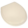 [5004B10G.071] Traditional Round Closed Front Toilet Seat - Biscuit