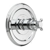 [D35101514.100] 1/2" or 3/4" Thermostatic Valve Trim with Cross Handle - Platinum Nickel