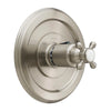 [D35101514.144] 1/2" or 3/4" Thermostatic Valve Trim with Cross Handle - Platinum Nickel