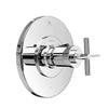 [D35105514.100] Percy 3/4 Inch or 1/2 Inch Thermostatic Valve Trim with Cross Handle - Polished Chrome