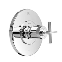 Percy 3/4 Inch or 1/2 Inch Thermostatic Valve Trim with Cross Handle // POLISHED CHROME // 38185_P_D35105514100_CDNwebp.webp