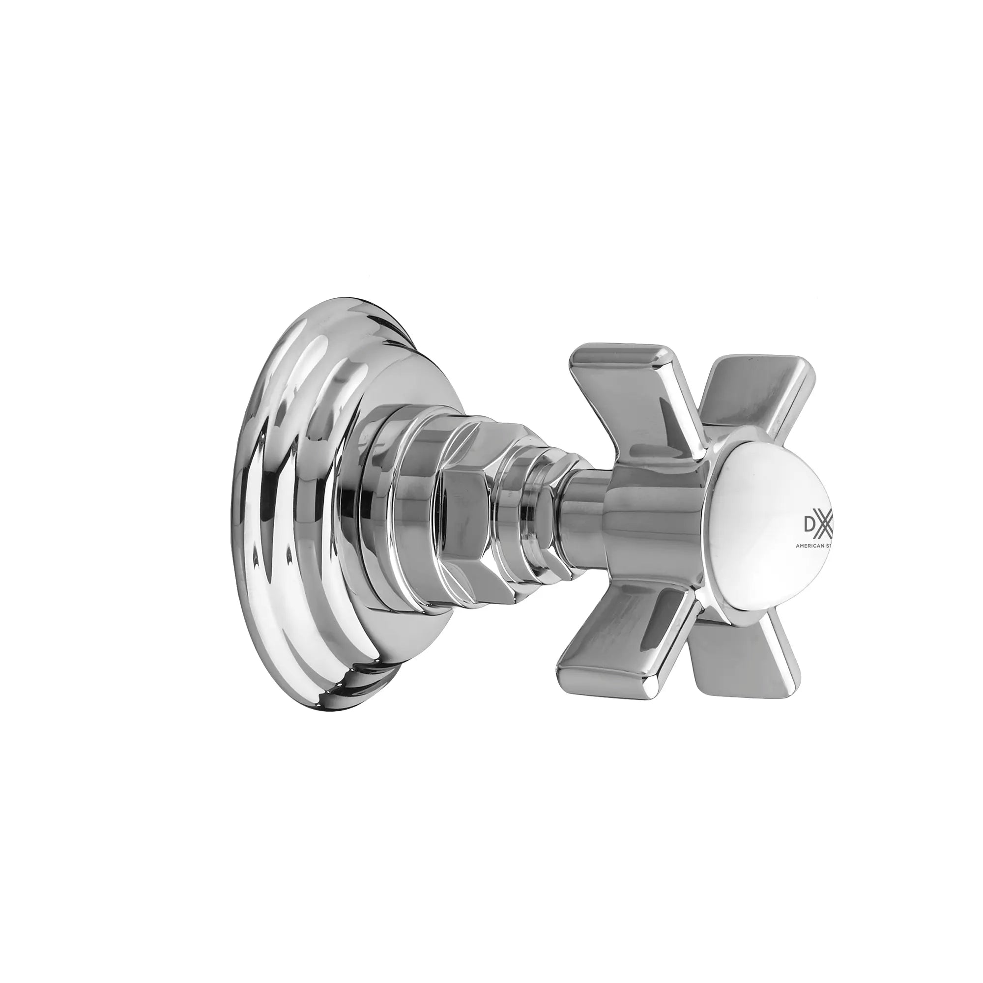 Landfair 1/2 Inch Or 3/4 Inch Wall Valve Trim With Cross Handles // POLISHED CHROME // 38235_P_D35107740100_PorcLogo_0_CDNwebp.webp