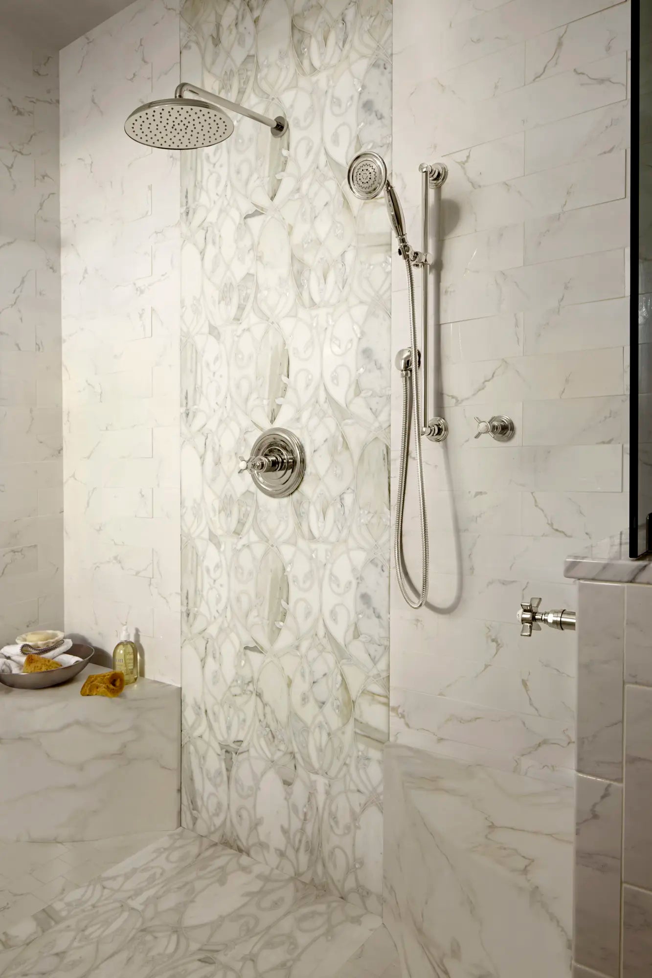 Landfair 1/2 Inch Or 3/4 Inch Thermostatic Valve Trim With Cross Handles // PLATINUM NICKEL // 38957_B_D35107780.150_P_D35107514150_D35700110.150_0_CDNwebp.webp