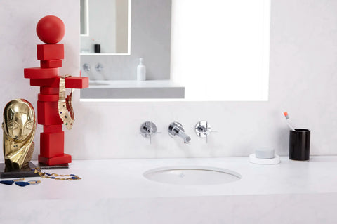 Percy® 2-Handle Wall Mounted Bathroom Faucet with Cross Handles