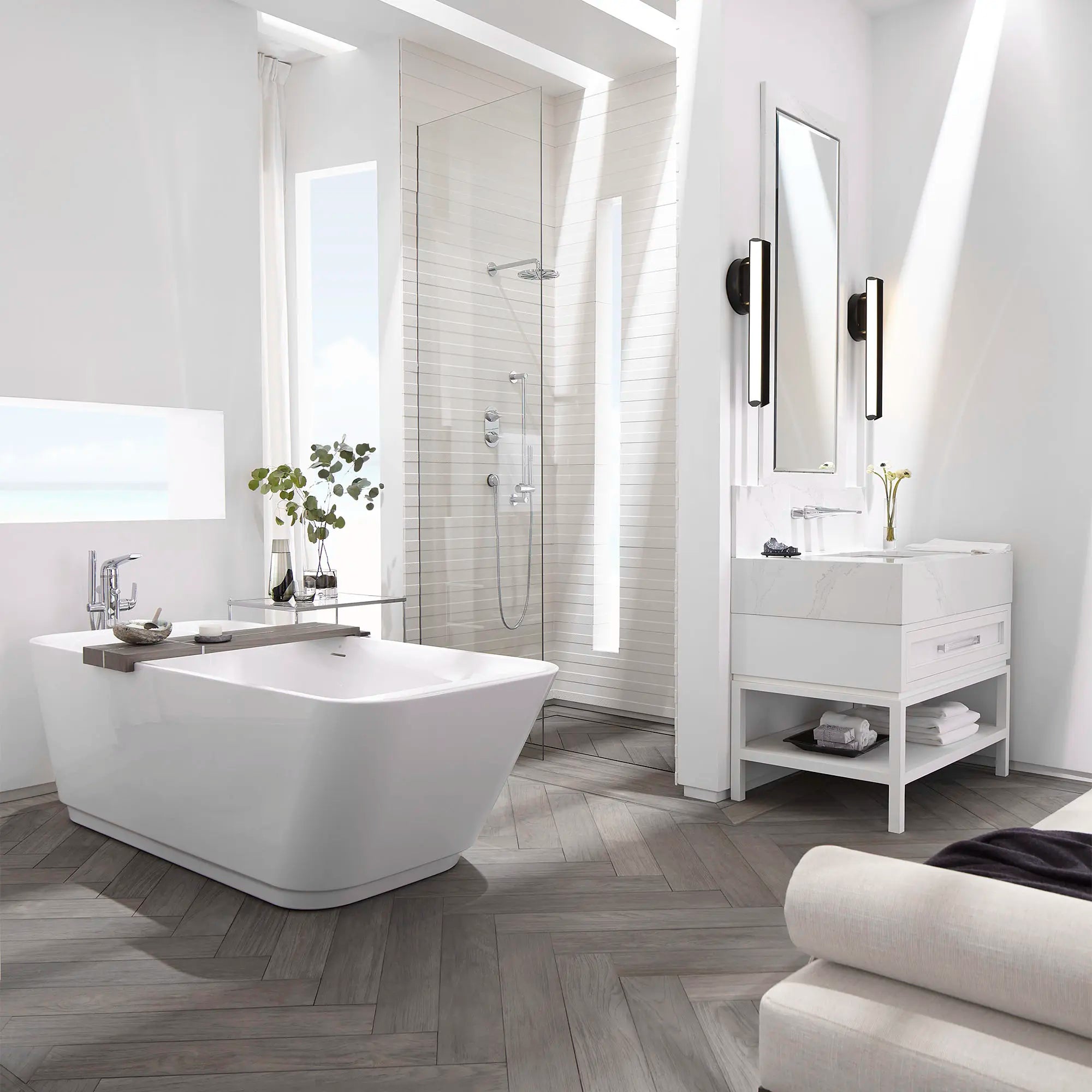 DXV® Modulus 72 in. x 32 in. Freestanding Bathtub // CANVAS WHITE // 39755_Shot1_AD2_LauraMuller_0_CDNwebp.webp