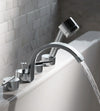 [D35100900.100] Deck Mount Bathtub Faucet With Hand Shower - Brushed Nickel