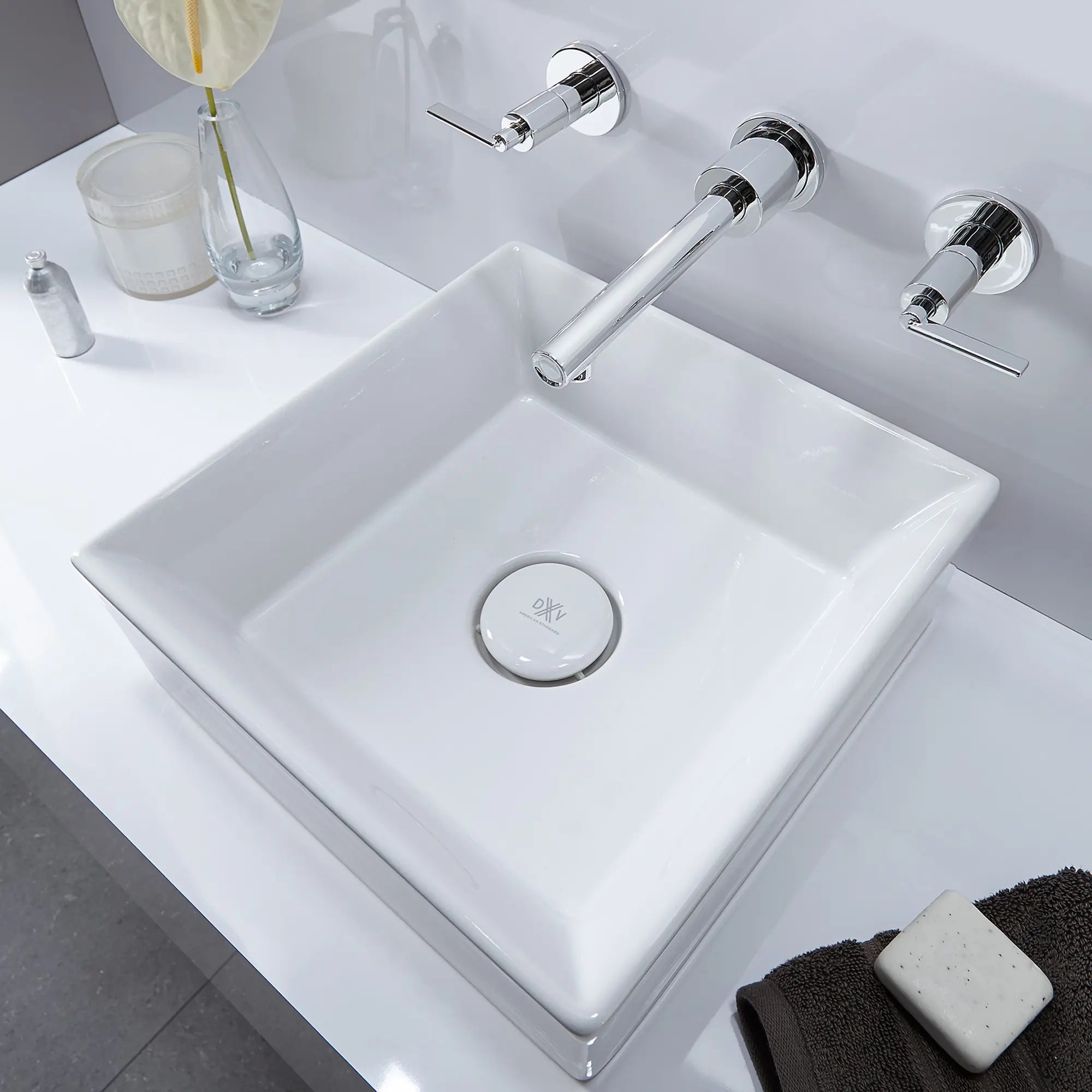 Percy Wall Mount Vessel Faucet with Lever Handles Trim Only // POLISHED CHROME // 40556_B_D35105450100_01_0_CDNwebp.webp