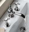 [D35107840.100] Landfair Cross Widespread Lavatory - Platinum Nickel