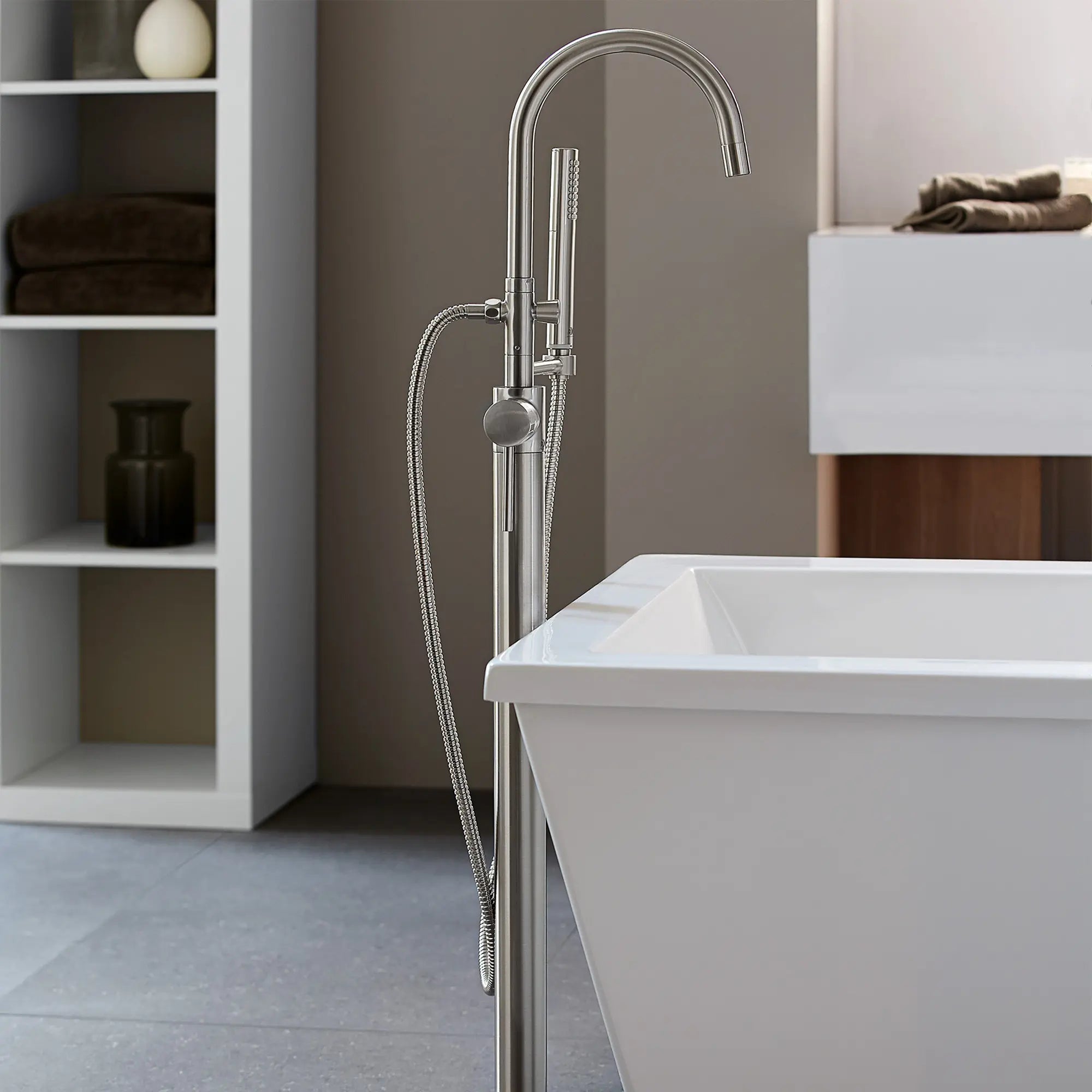Contemporary Floor Mount Bathtub Faucet // BRUSHED NICKEL // 40603_B_D35901971144_0_CDNwebp.webp